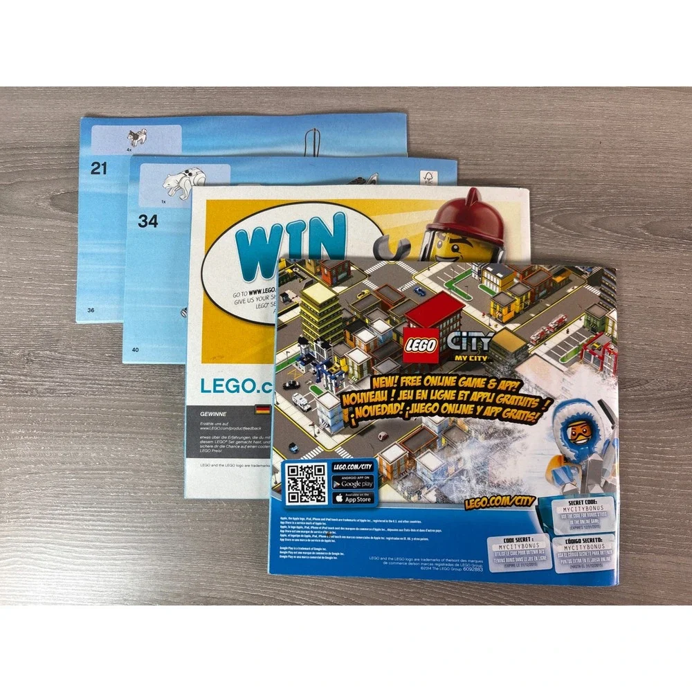 LEGO City Arctic Outpost 60036 Instruction Manuals Booklets 1 2 4 5 Only 2014